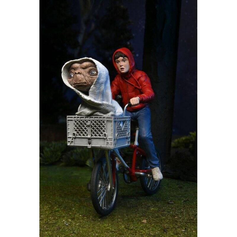 E.T. - Elliot et E.T. en vélo - Figurine 40ème anniversaire 18cm
