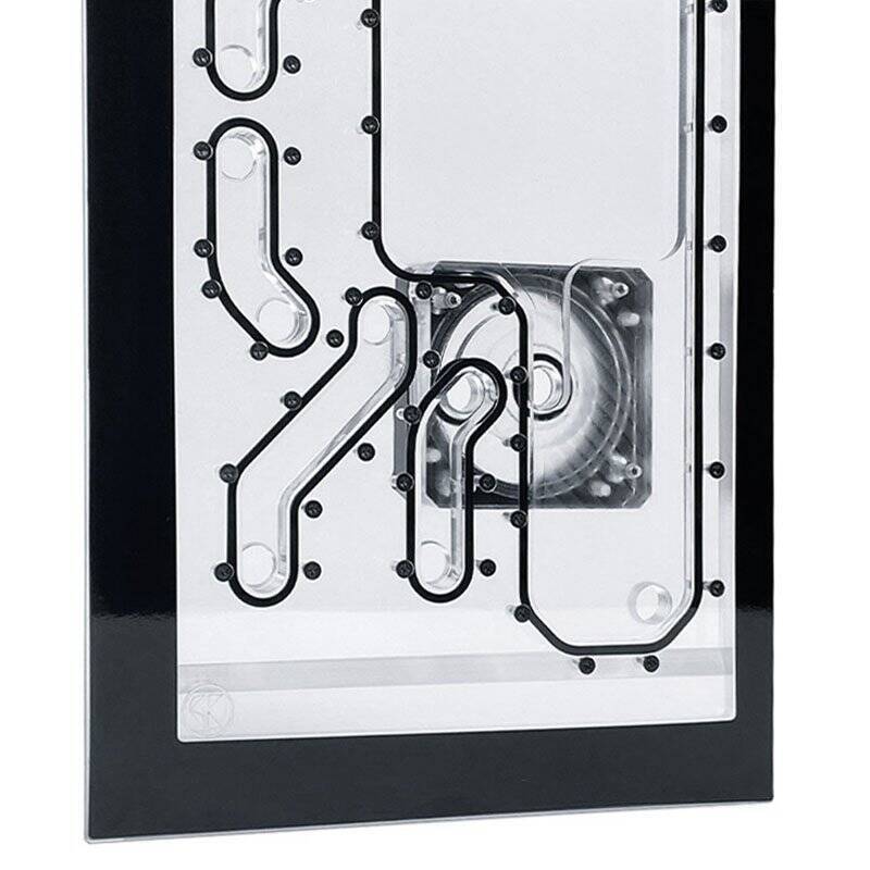 Stealkey Customs Lian Li O11D Mini Front MK2 D5 Distroplate - Acryl - schwarz