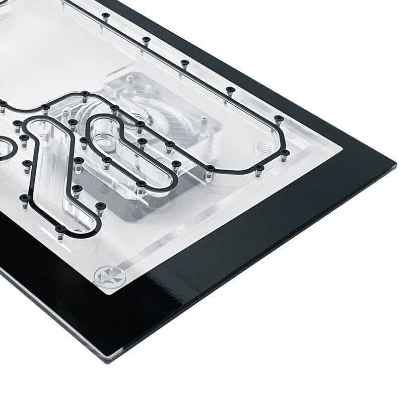 Stealkey Customs Lian Li O11D Mini Front MK2 D5 Distroplate - Acryl - schwarz