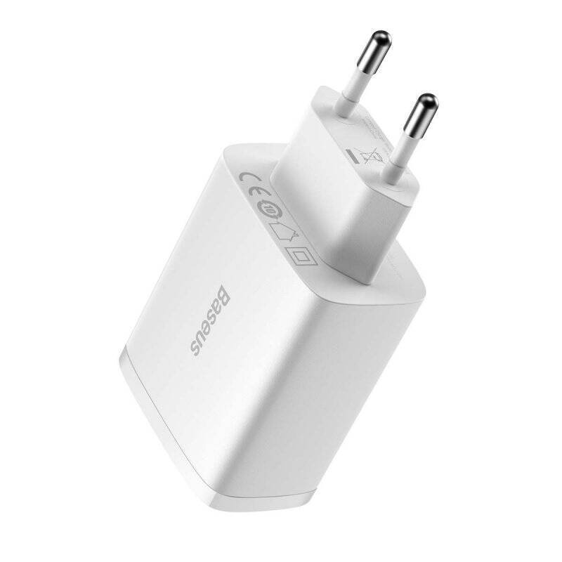 Baseus Travel Charger Compact wall Charger U+U+U, 17W EU White (CCXJ020102)