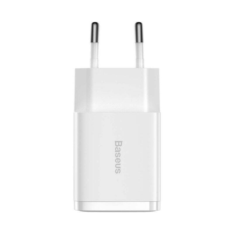 Baseus Travel Charger Compact wall Charger U+U, 10.5W EU White (CCXJ010202)
