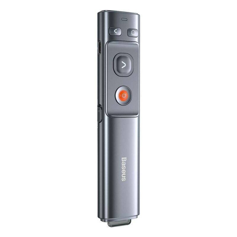 Baseus Laser Wireless Presenter Orange Dot Remote controller (Red Laser)(Charging version) 100m remote, Dual Interface, 