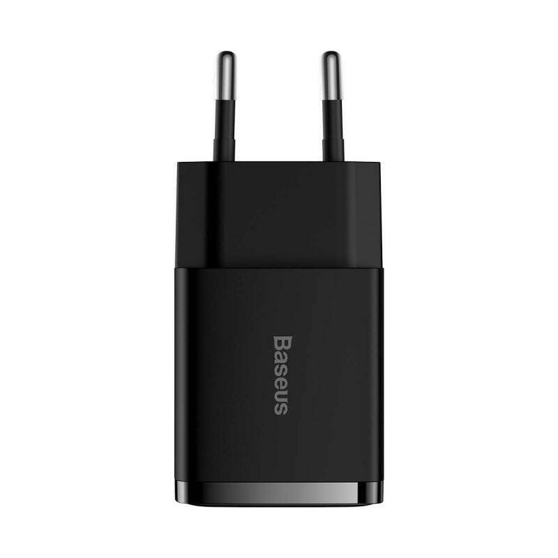 Baseus Travel Charger Compact wall Charger U+U, 10.5W EU Black (CCXJ010201)