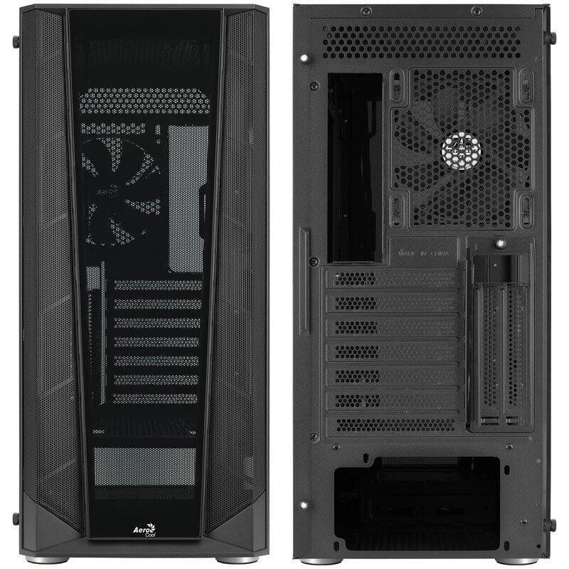 Boitier Moyen Tour ATX AeroCool compatible Prism v1 avec panneaux vitrés (Noir)