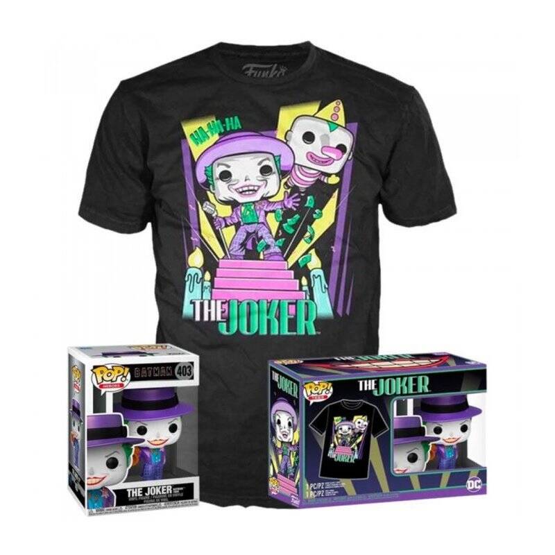 BATMAN 89 - Booble Head POP - Joker a/ haut-parleur + T-shirt (S)