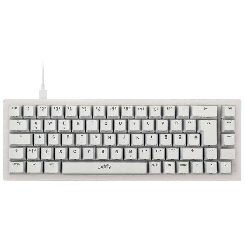 Xtrfy K5 Gaming Tastatur TKL, RGB - transparent/weiß