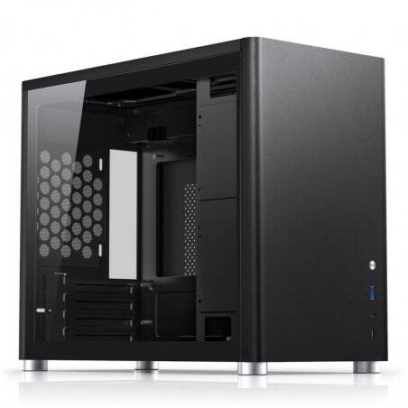 Jonsbo D30 mATX Gehäuse, Tempered Glass - schwarz