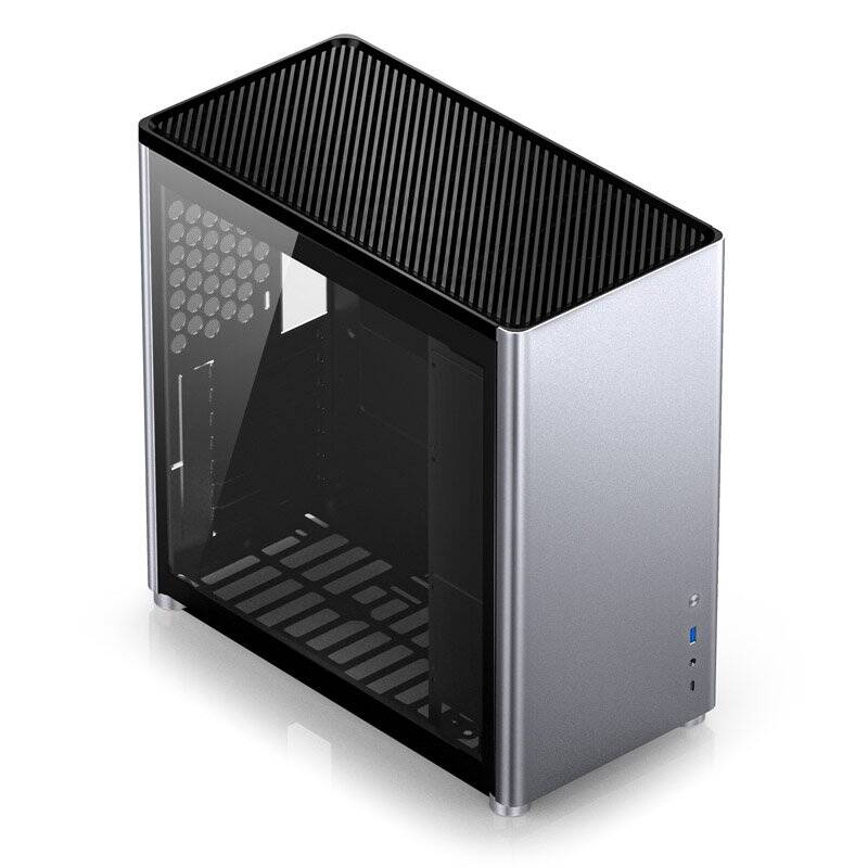 Jonsbo D40 ATX Gehäuse, Tempered Glass - silber