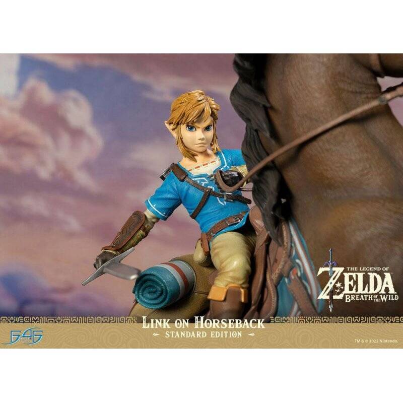 ZELDA BREATH ON THE WILD - Link à Cheval - Statuette 56cm