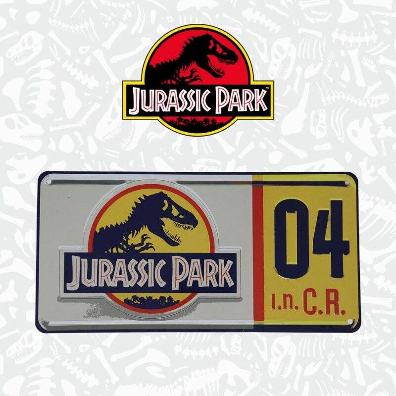 JURASSIC PARK - Réplique plaque minéralogique '9.1x2.5x12.5cm'
