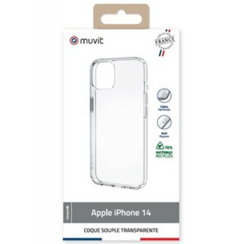 MUVIT FOR FRANCE COQUE TRANSPARENTE RECYCLEE IPHONE 14