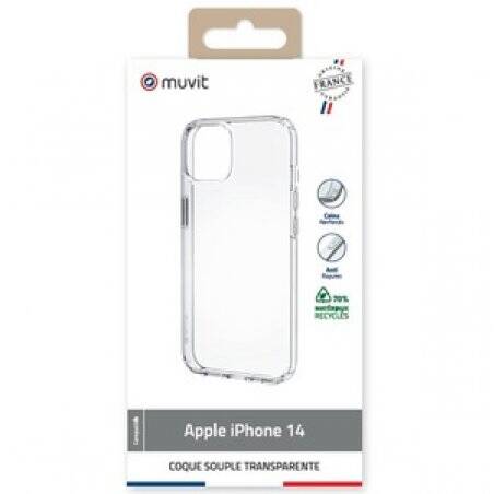 MUVIT FOR FRANCE COQUE TRANSPARENTE RECYCLEE IPHONE 14