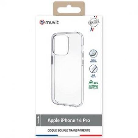 MUVIT FOR FRANCE COQUE TRANSPARENTE RECYCLEE IPHONE 14 PRO