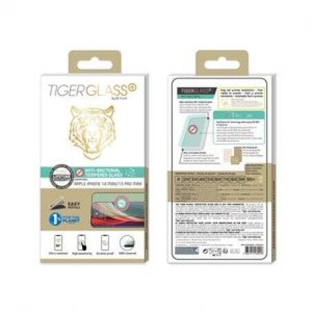 TIGER GLASS PLUS VERRE TREMPE ANTIBACTERIEN IPHONE 14 PLUS/13 PRO MAX