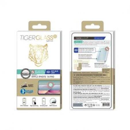 TIGER GLASS PLUS VERRE TREMPE ANTI LUMIERE BLEUE IPHONE 14 PRO
