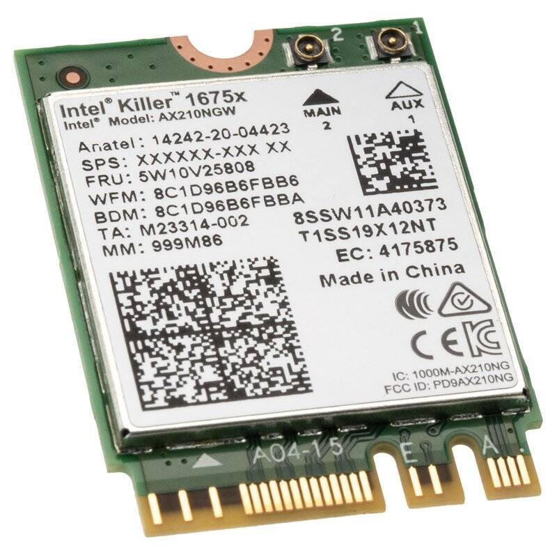 Intel Killer AX1675x Interne WLAN 2400 Mbit/s