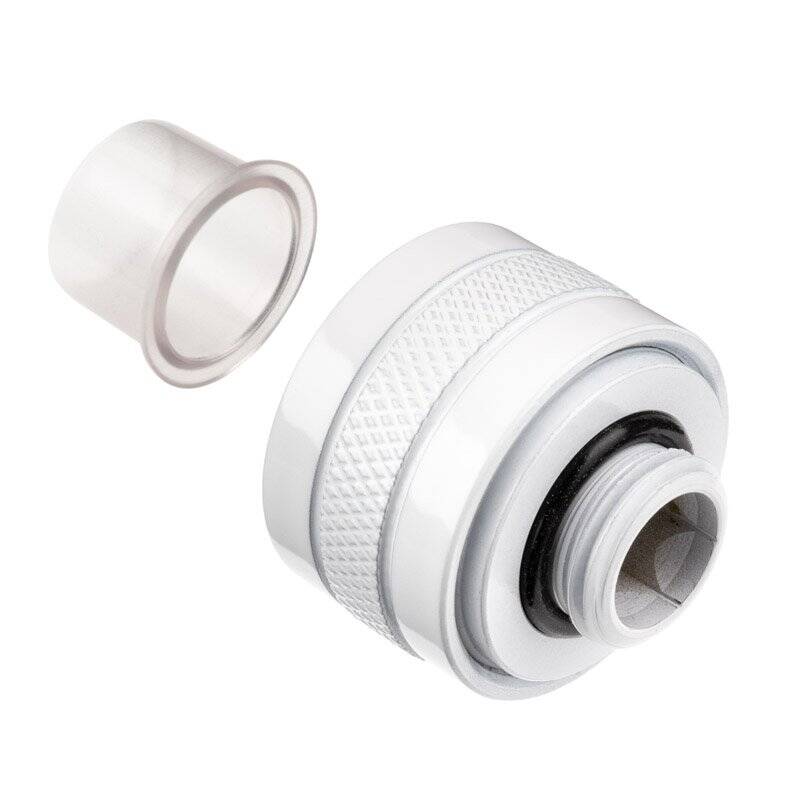Alphacool Eiszapfen Pro Anschluss 16mm Hardtube Fitting G1/4, 6-Pack - weiß