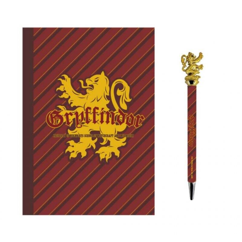 HARRY POTTER - Set Papeterie Gryffondor - Bloc-notes + Stylo - 2 Pc