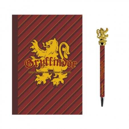 HARRY POTTER - Set Papeterie Gryffondor - Bloc-notes + Stylo - 2 Pc