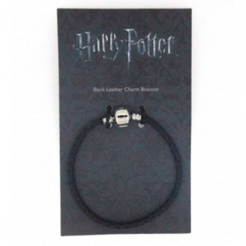 HARRY POTTER - Bracelet Fantaisie cuir noir - 21cm