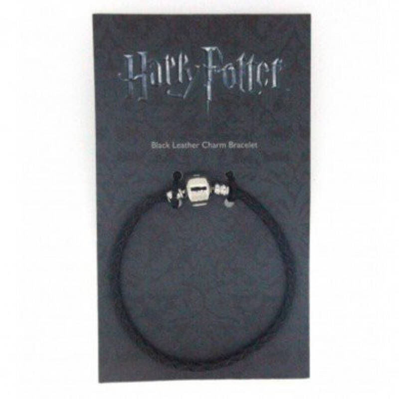HARRY POTTER - Bracelet Fantaisie cuir noir - 20cm