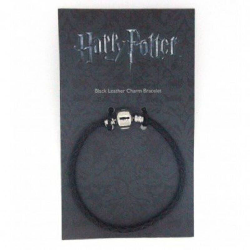 HARRY POTTER - Bracelet Fantaisie cuir noir - 18cm
