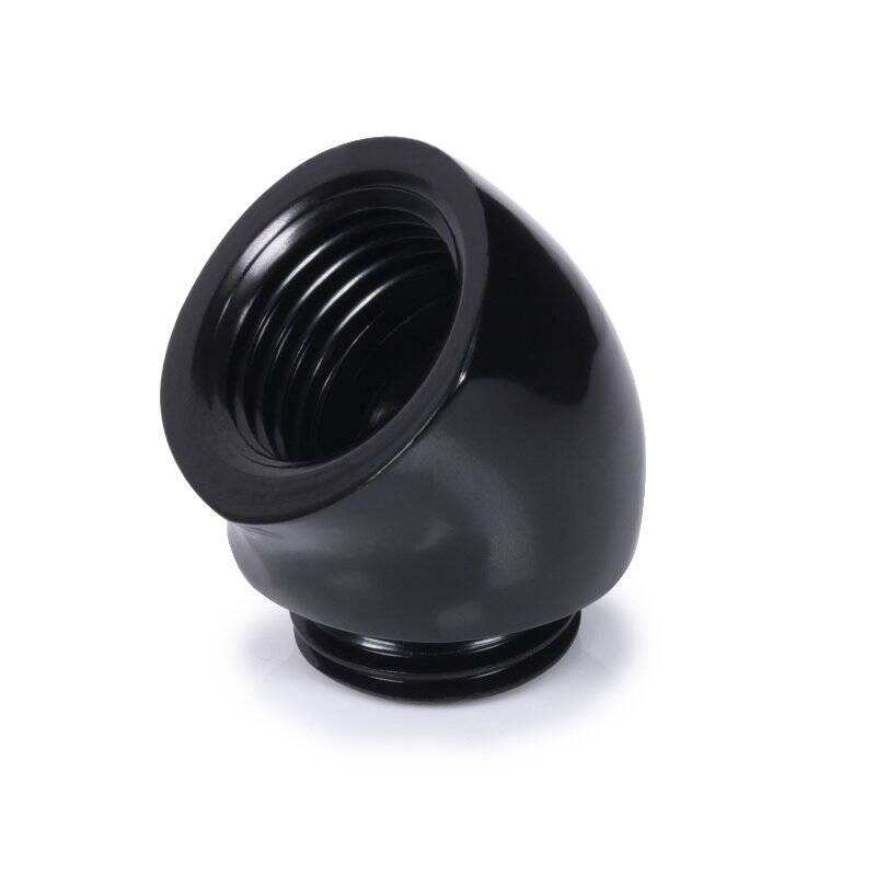 Alpha Eiszapfen Winkeladapter 45°     bk  G1/4 AG auf G1/4 IG           1022222