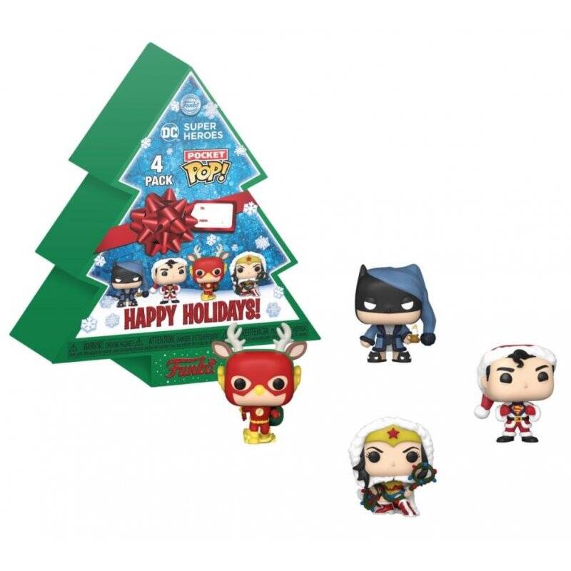 DC HOLIDAY - Pocket Pop 4-Pack : Tree Holiday Box