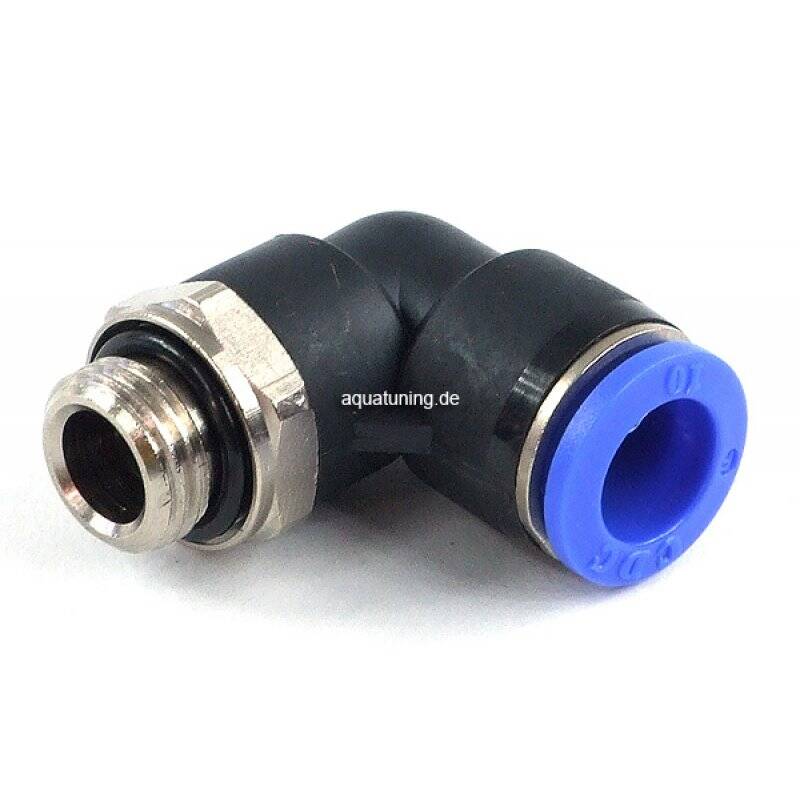 10mm G1/4 plug fitting 90° revolvable - blue