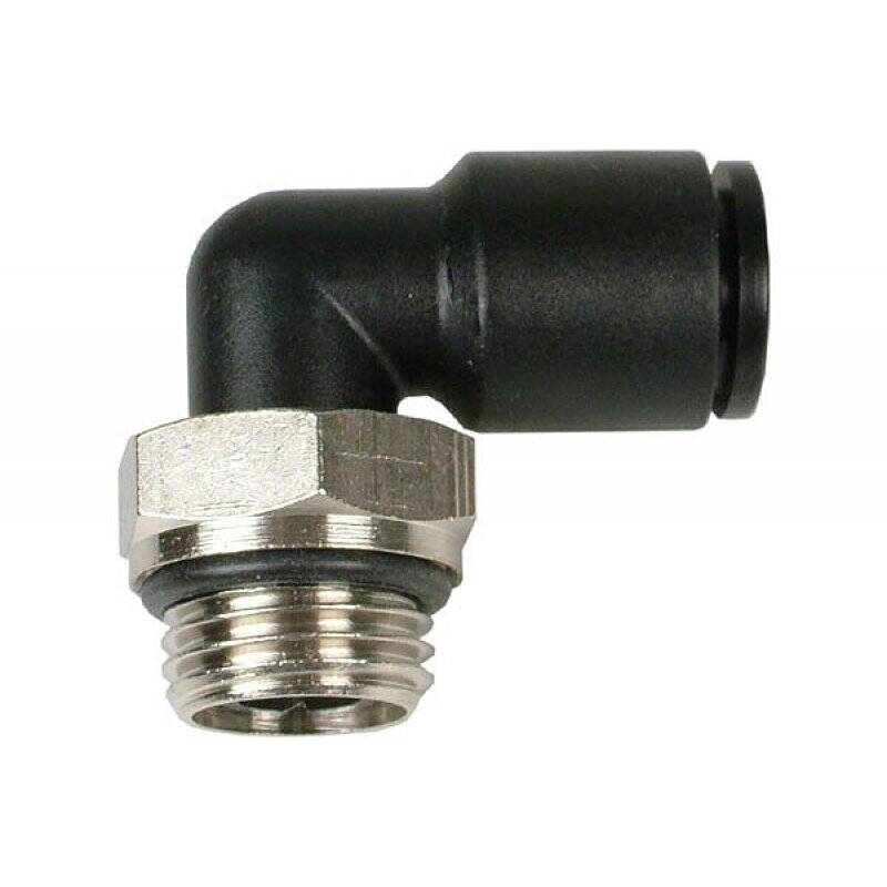 10mm G1/4 plug fitting 90° revolvable black (nickel coated)