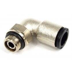 8mm G1/8 plug fitting 90° revolvable nickel coated