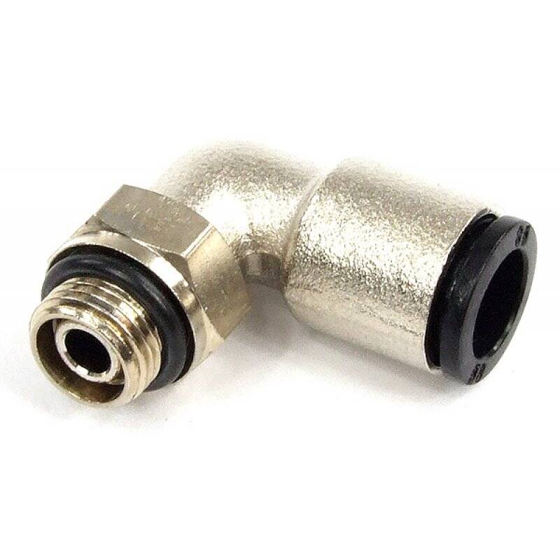 8mm G1/8 plug fitting 90° revolvable nickel coated