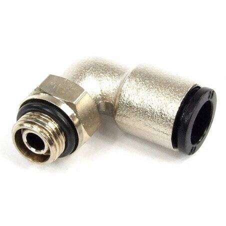 8mm G1/8 plug fitting 90° revolvable nickel coated