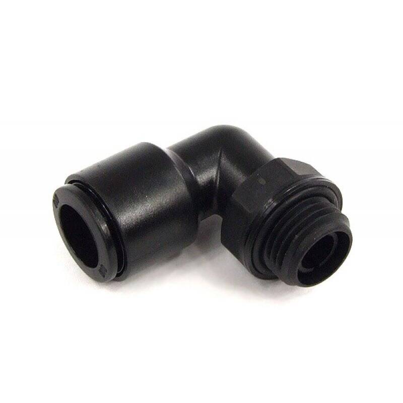 10mm G1/4 plug fitting 90° revolvable black plastics