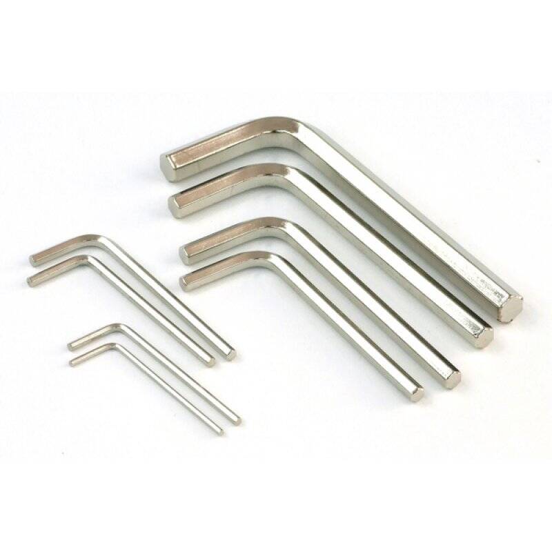 Hexagona allen key kit 1,5-8mm hex-head-wrench ISO2936 hardened, nickel-coated
