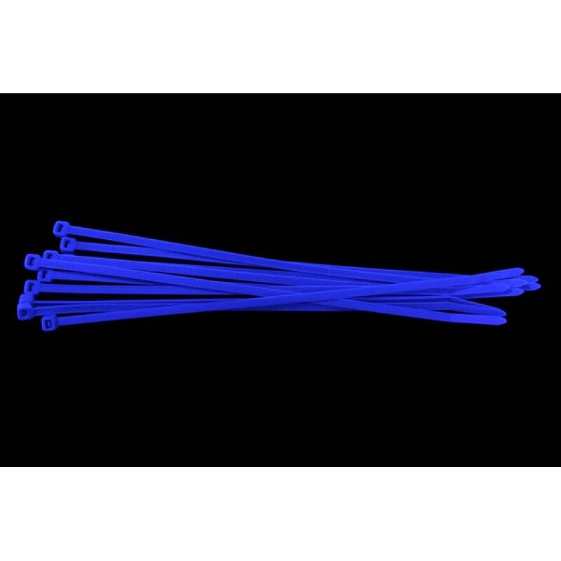 Zip ties UV-reactive blue 3,6x200mm 10 pcs.