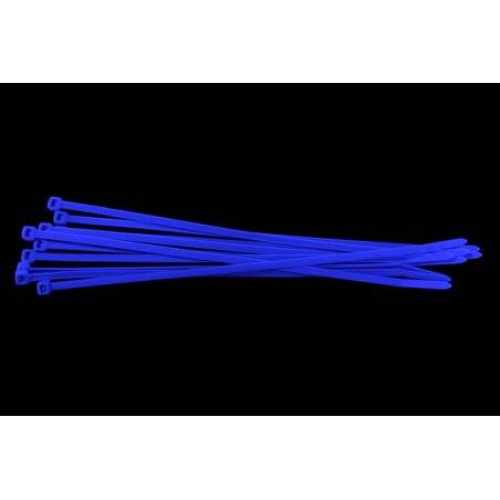 Zip ties UV-reactive blue 3,6x200mm 10 pcs.