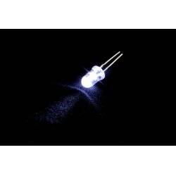 3mm hyper-bright LED white 6000mcd 37° 3.1V