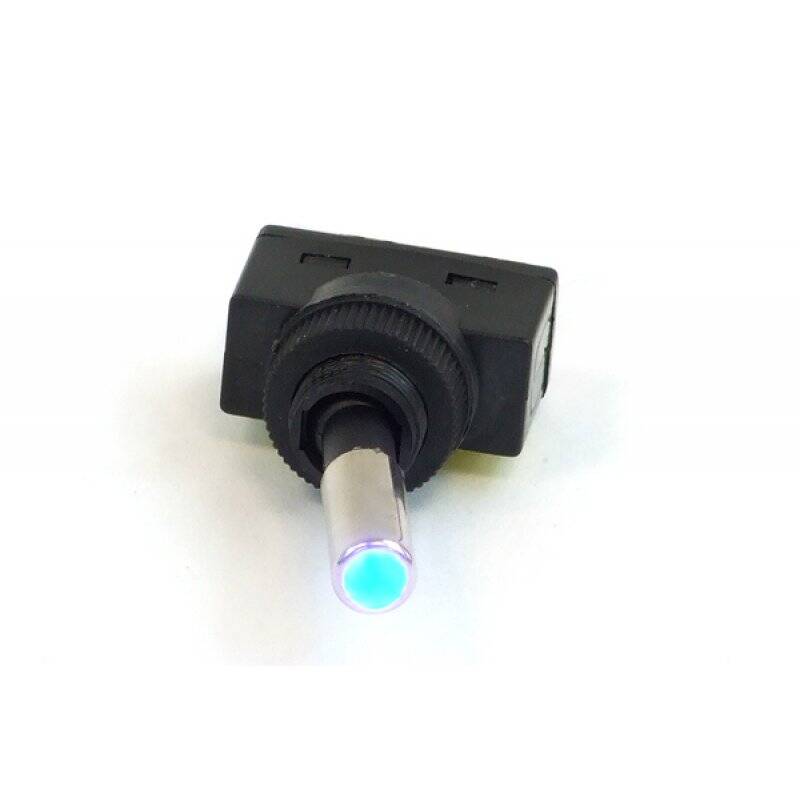 Phobya toggle switch - LED blue - unipolar ON/OFF black (3pin)