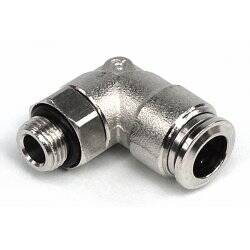 8mm G1/8 plug fitting 90° revolvable nickel coated complete