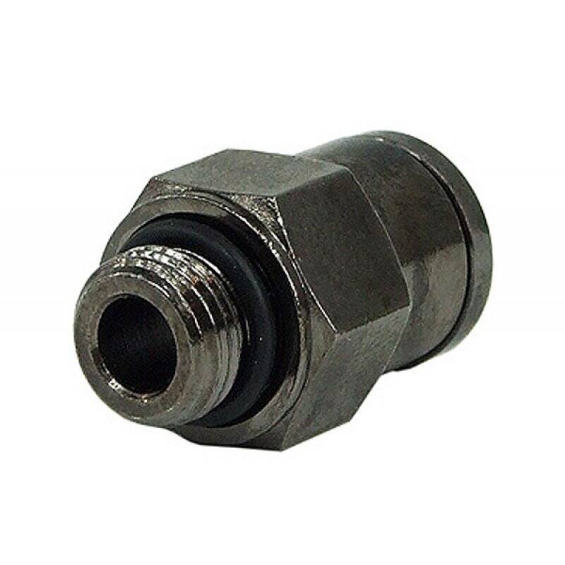 8mm G1/8 Plug fitting - black nickel plated