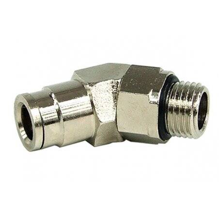 8mm G1/4 plug-in fitting 45° revolvable- completely nickel plated