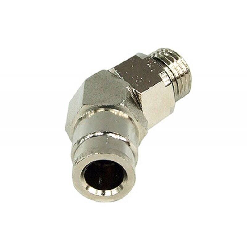 8mm G1/4 plug-in fitting 45° revolvable- completely nickel plated