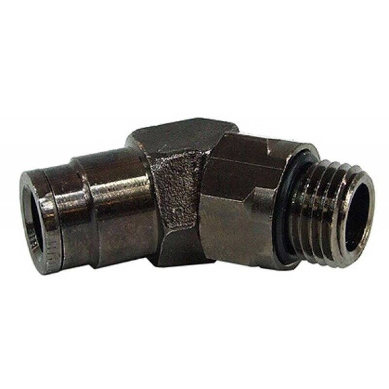8mm G1/4 plug-in fitting 45° revolvable- completely black nickel plated
