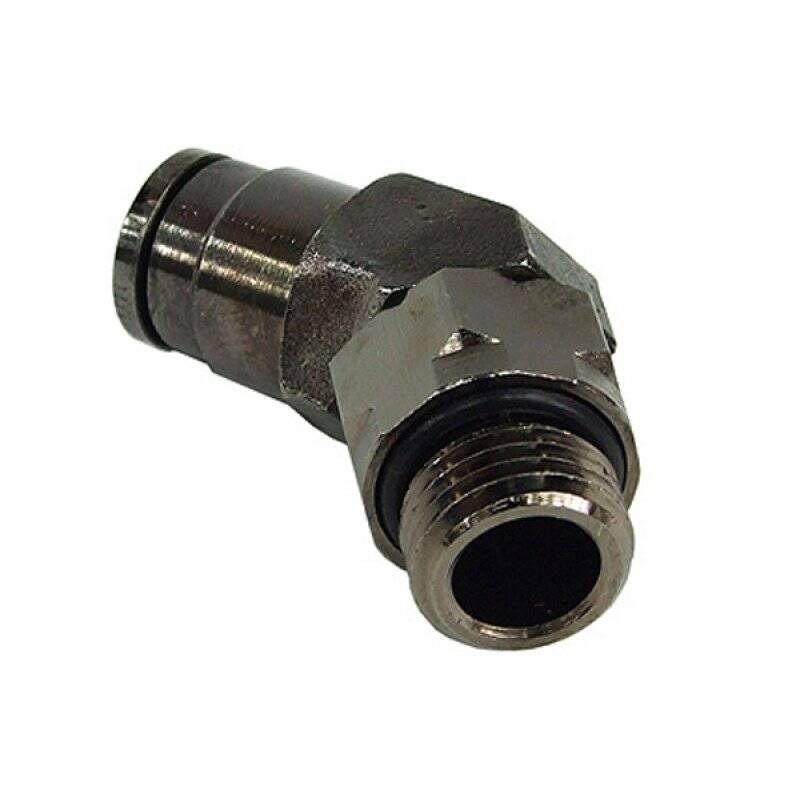 8mm G1/4 plug-in fitting 45° revolvable- completely black nickel plated