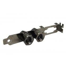 Slot cover with 2x G1/4" lead-through - black nickel