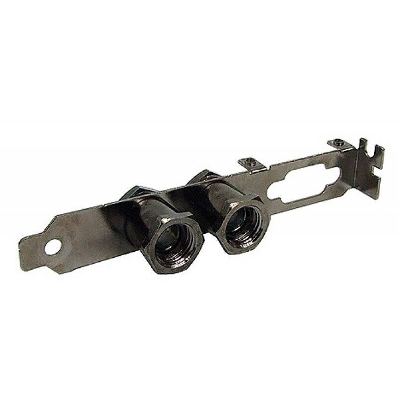 Slot cover with 2x G1/4" lead-through - black nickel