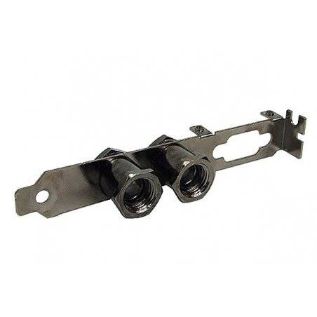 Slot cover with 2x G1/4" lead-through - black nickel