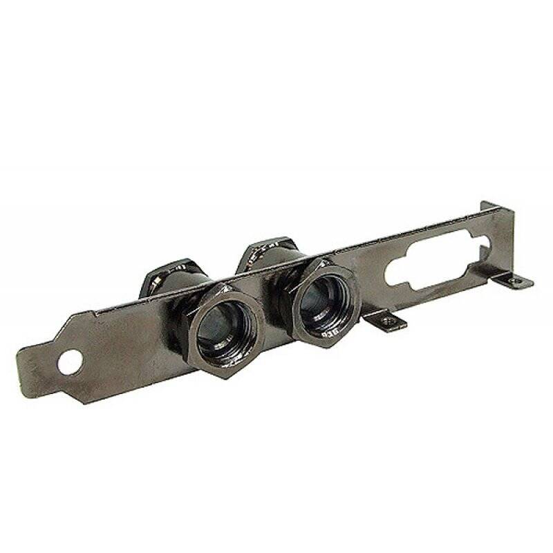 Slot cover with 2x G1/4" lead-through - black nickel