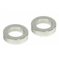 Spacer rings (2 pieces x 5mm) - silver nickel plated